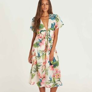 Rolling Seas Tie Front Billabong Dress